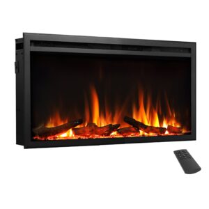 BALDERIA Atalanta 33" Elektrische Haard - Zwart