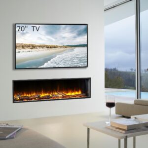 RICHEN Amazona 64" Elektrische Haard - Zwart