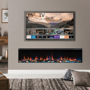 BALDERIA Athena 72" Elektrische Haard - Zwart