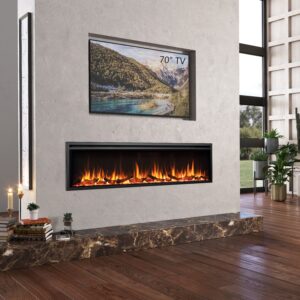 BALDERIA Atalanta 72" Elektrische Haard - Zwart