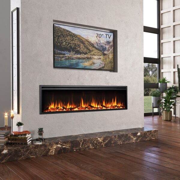 BALDERIA Atalanta 72" Elektrische Haard - Zwart