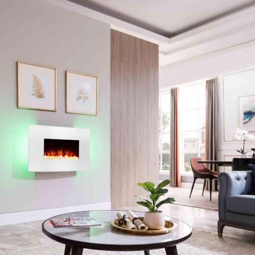 BALDERIA Enjo Elektrische Wandhaard - Wit