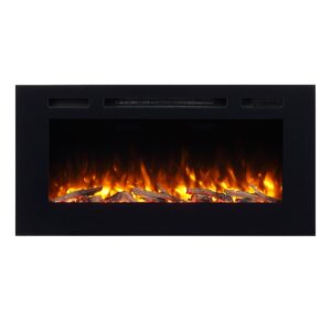 BALDERIA Fiamma 40" Elektrische Inbouwhaard - Zwart