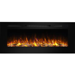 BALDERIA Fiamma 48" Elektrische Inbouwhaard - Zwart