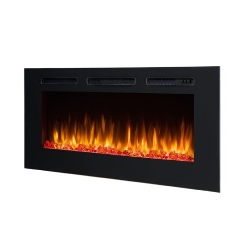 BALDERIA Fiamma 48" Elektrische Inbouwhaard - Zwart