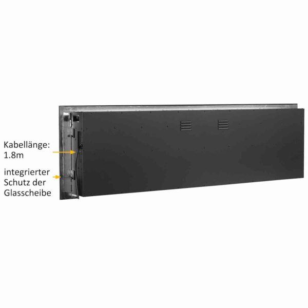 RICHEN Fiamma 68" Elektrische Inbouwhaard - Zwart