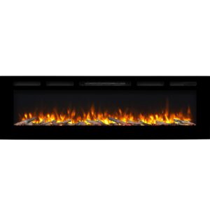 RICHEN Fiamma 68" Elektrische Inbouwhaard - Zwart
