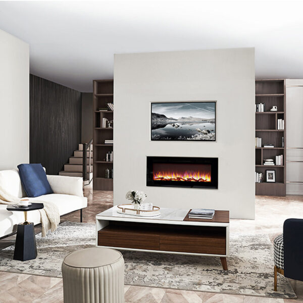 RICHEN Fiamma 68" Elektrische Inbouwhaard - Zwart