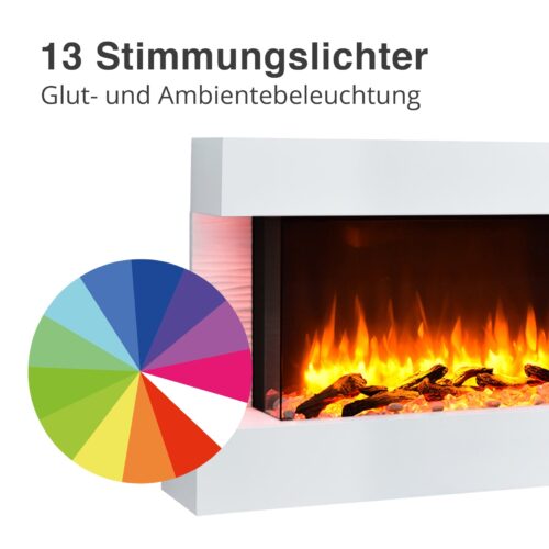 BALDERIA Aidan Elektrische Wandhaard - Wit