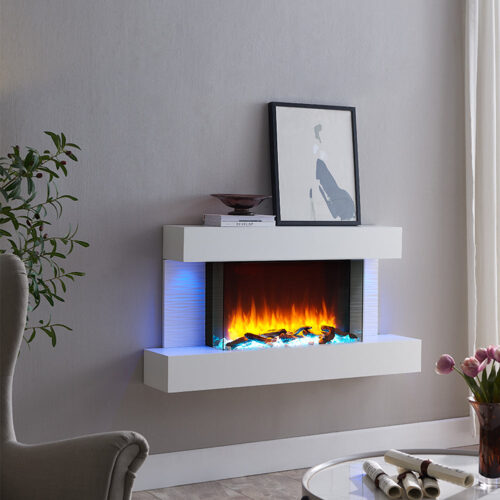 BALDERIA Aieda Elektrische Wandhaard - Wit