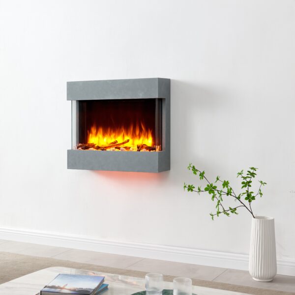 BALDERIA Alva Elektrische Wandhaard - Betonlook