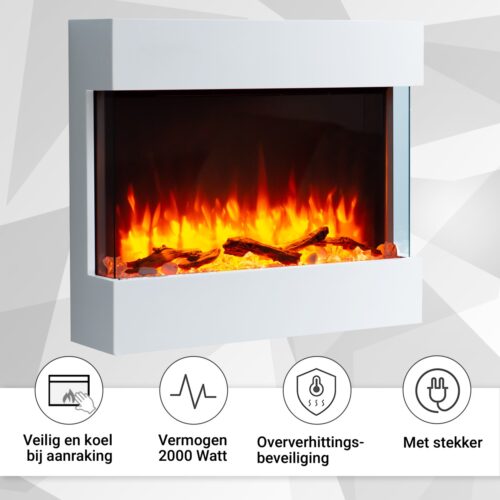 Elektrische wandhaard Lima Wit - Pictogrammen