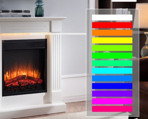 Elektrische haard Luanda Wit sfeerverlichting