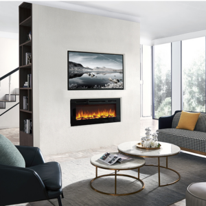 RICHEN Fiamma 60" Elektrische Inbouwhaard - Zwart