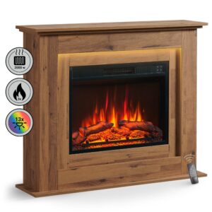 Elektrische haard Fria Donker Eiken productfoto