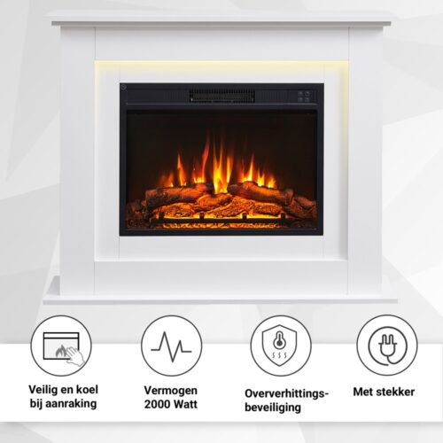 Elektrische haard Fria wit