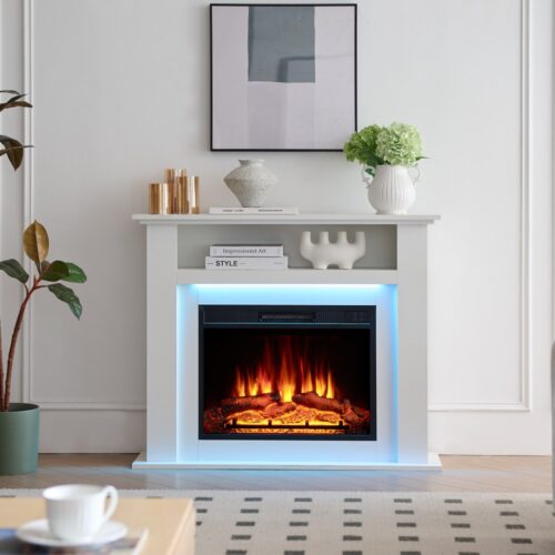 Elektrische haard Lisboa Wit - Sfeerfoto